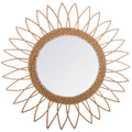 Atmosphera Wandspiegel - bloem - rotan - D50 cm - bohemian