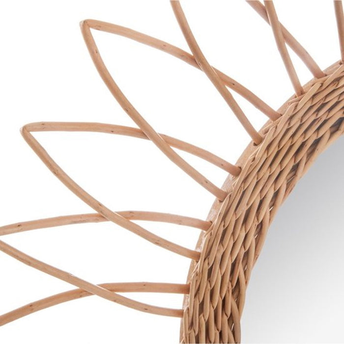 Atmosphera Wandspiegel - bloem - rotan - D50 cm - bohemian