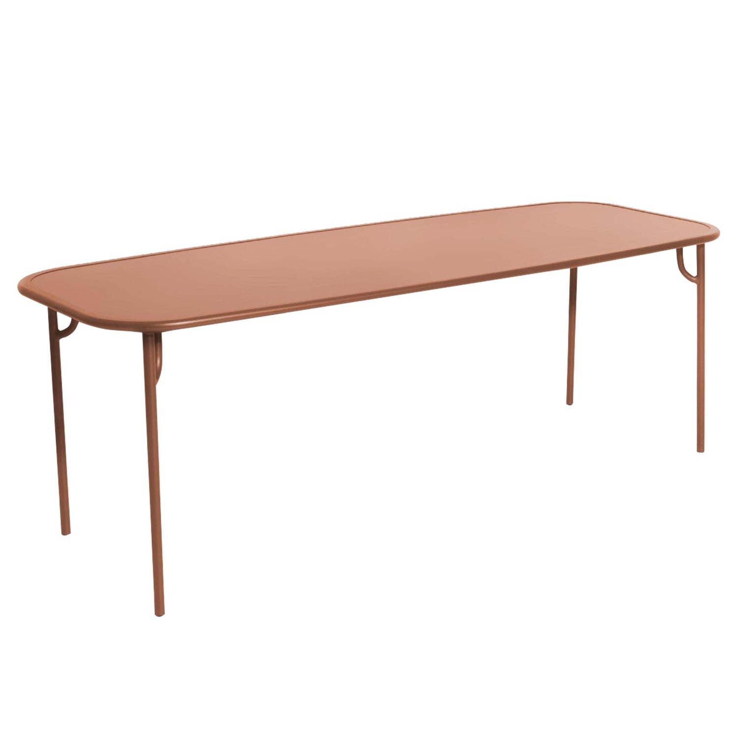 Week-end tuintafel 220x85 met dicht blad Terracotta