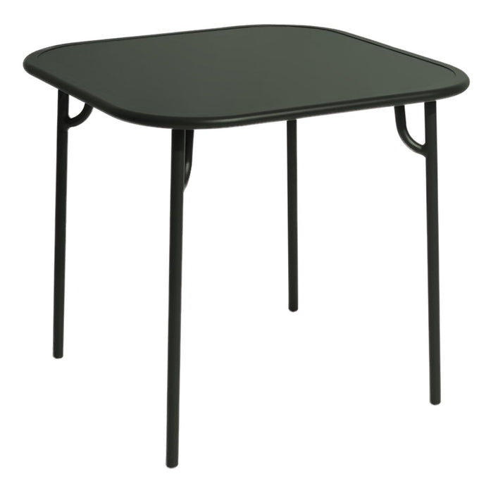 Week-end tuintafel 85x85 met dicht blad glass groen