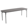 Week-end tuintafel 220x85 met dicht blad zwart