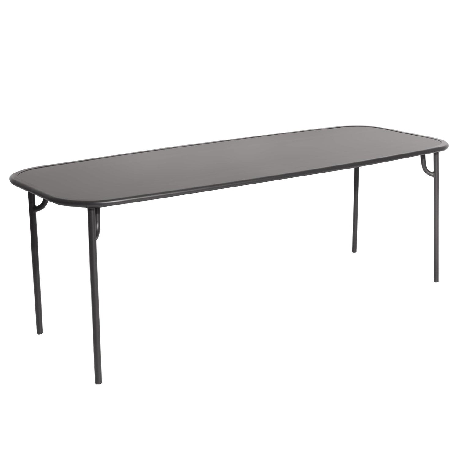 Week-end tuintafel 220x85 met dicht blad zwart