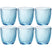 Bormioli Rocco Drinkglazen - 6x - blauw - tumbler glas - 290 ml