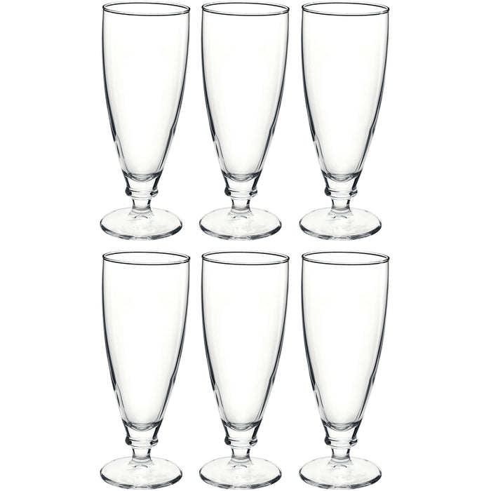 Bormioli Rocco Bierglazen Harmonia - 6 stuks - op voet - 380 ml