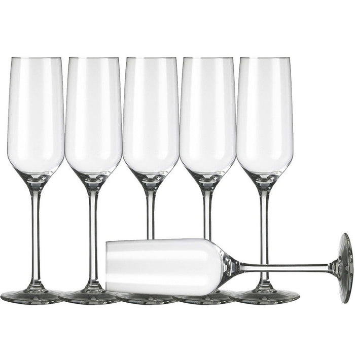 Royal Leerdam Champagneglazen|flutes Carre - 6x stuks - 220 ml