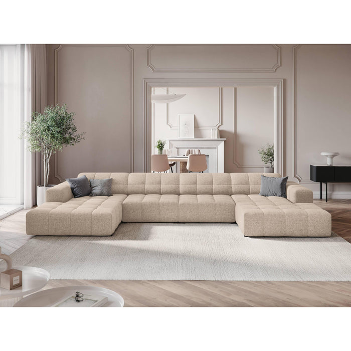 Cosmopolitan Design Chicago U-bank - Chenille - Lichtbeige