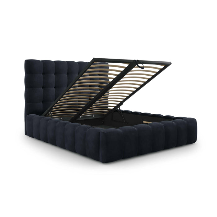 Cosmopolitan Design Bali Bedframe met Opbergruimte - 140 x 200 cm - Donkerblauw