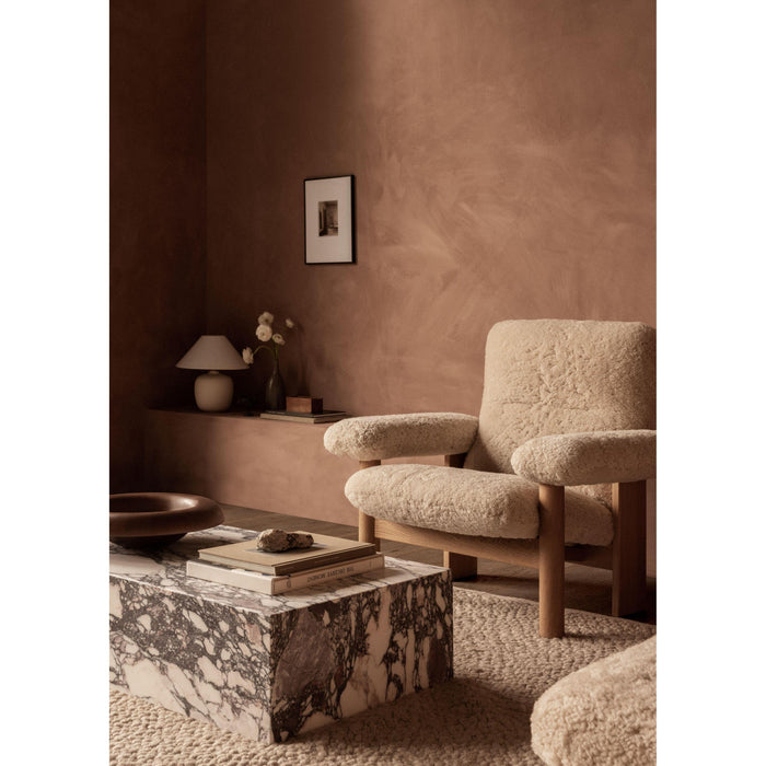 Audo Copenhagen Plinth Low salontafel 60x100 Kunis Breccia marmer