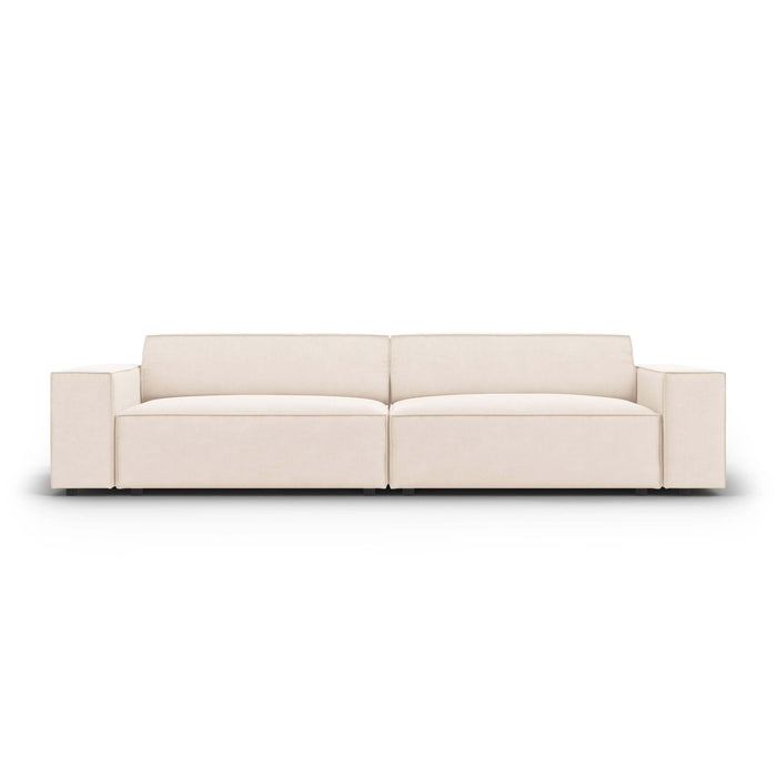 Micadoni Jodie 4-zitsbank - Fluweel - Crème