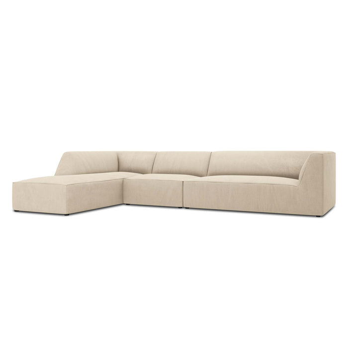 Windsor & Co Sao Hoekbank met Chaise Longue Links - 5-zits - Ribstof - Lichtbeige