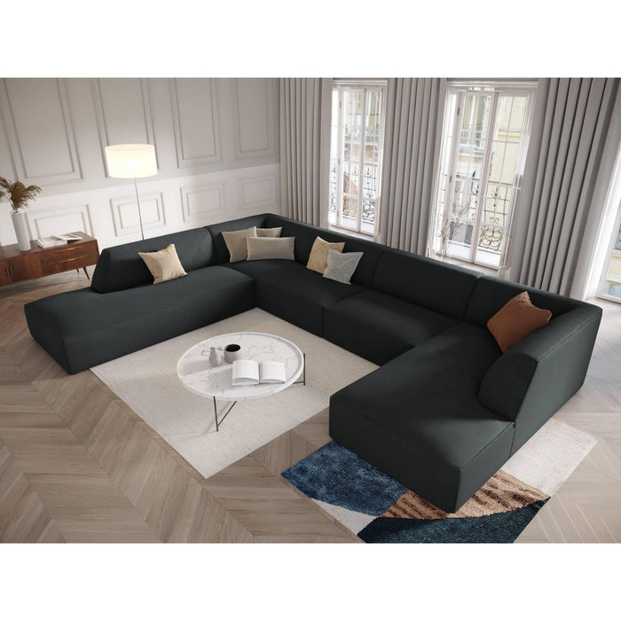 Windsor & Co Sao U-bank - Hoek Links - Ribstof - Zwart