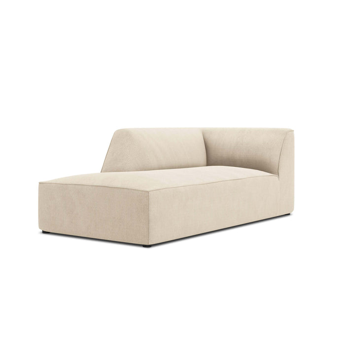 Windsor & Co Sao Chaise Longue Links - Ribstof - Lichtbeige