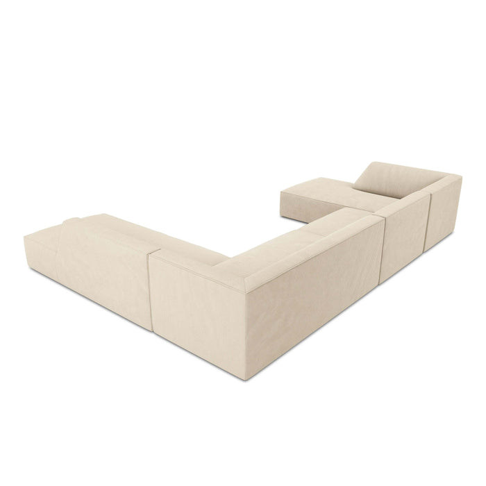 Windsor & Co Sao U-bank - Hoek Rechts - Ribstof - Lichtbeige