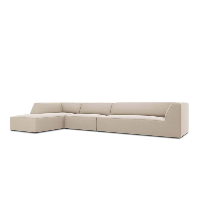 Windsor & Co Sao Hoekbank met Chaise Longue Links - 5-zits - Velvet - Beige