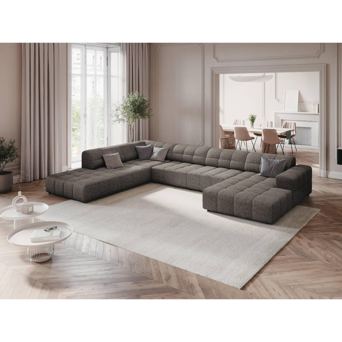 Cosmopolitan Design Chicago U-bank - Hoek Links - Chenille - Lichtgrijs