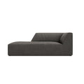 Windsor & Co Sao Chaise Longue Links - Ribstof - Donkergrijs