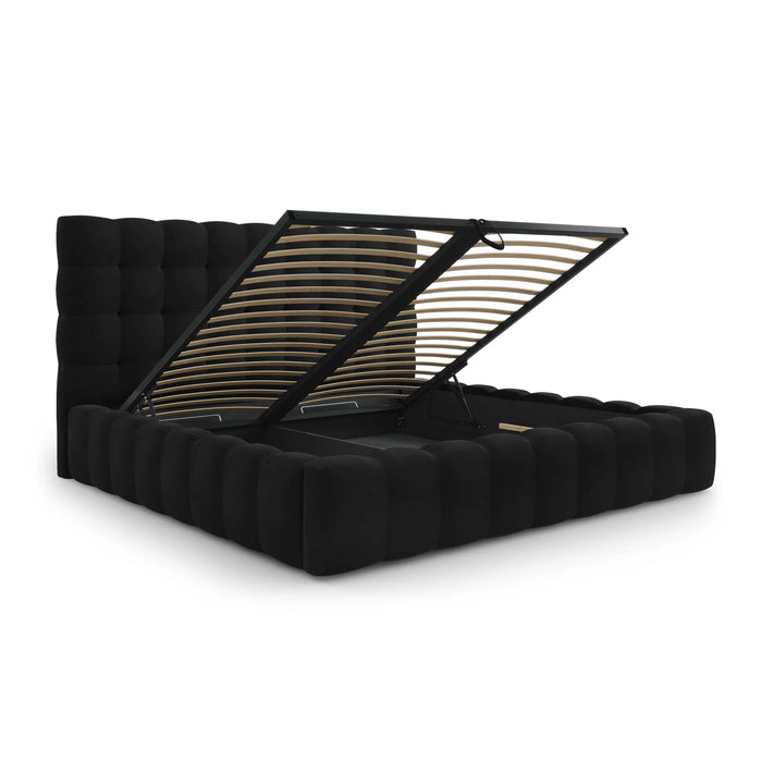 Cosmopolitan Design Bali Bedframe met Opbergruimte - 200 x 200 cm - Zwart