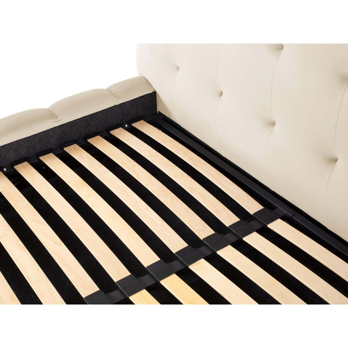 Cosmopolitan Design Bali Bedframe met Opbergruimte - 200 x 200 cm - Crème