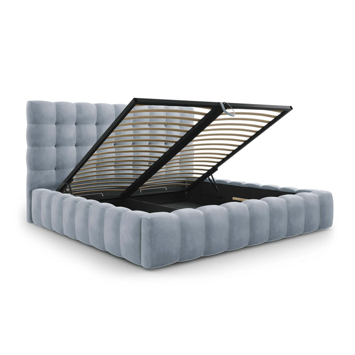 Cosmopolitan Design Bali Bedframe met Opbergruimte - 200 x 200 cm - Lichtblauw