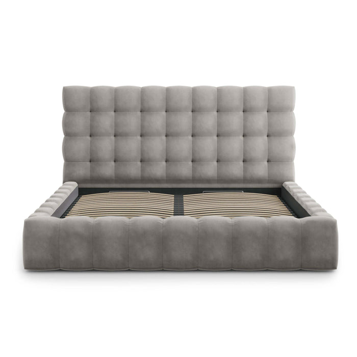 Cosmopolitan Design Bali Bedframe met Opbergruimte - 200 x 200 cm - Lichtgrijs