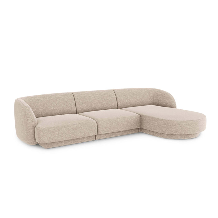 Micadoni Miley Hoekbank met Chaise Longue Rechts - Chenille - Kiezelgrijs