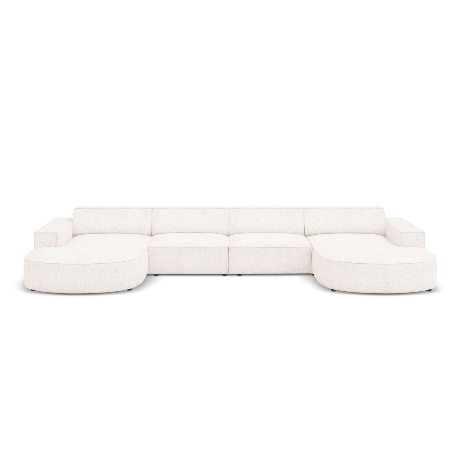 Micadoni Jodie U-bank Afgerond - Bouclé - Wit