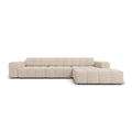 Cosmopolitan Design Chicago Hoekbank met Chaise Longue Rechts - Chenille - Lichtbeige