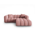 Windsor & Co Halley Hoekbank met Chaise Longue 3-zits - Rechts - Roze