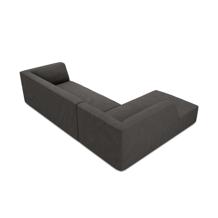 Windsor & Co Sao Hoekbank met Chaise Longue Links - 4-zits - Ribstof - Donkergrijs