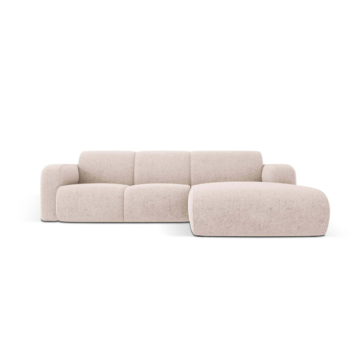 Windsor & Co Lola Hoekbank met Chaise Longue Rechts - Chenille - Kiezelgrijs