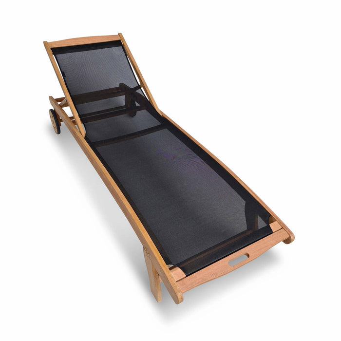 sweeek - Set van 2 houten ligbedden