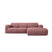 Windsor & Co Lola Hoekbank met Chaise Longue Rechts - Chenille - Roze