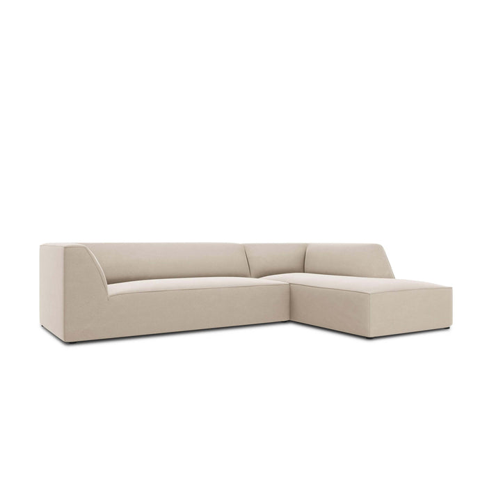 Windsor & Co Sao Hoekbank met Chaise Longue Rechts - 4-zits - Velvet - Beige