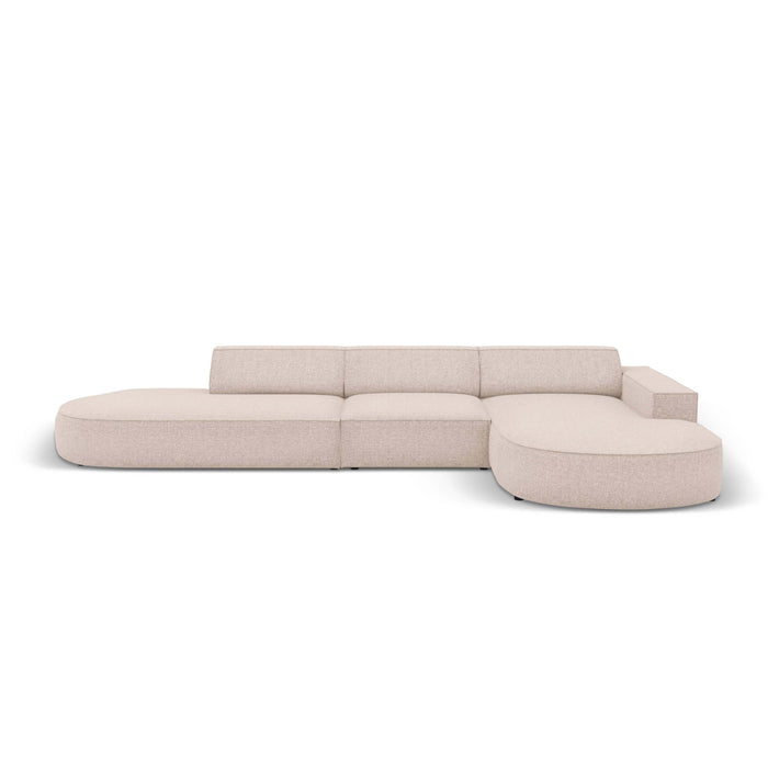 Micadoni Jodie Hoekbank Rechts Afgerond - Links Open  5-zits - Chenille - Kiezelgrijs