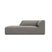 Windsor & Co Sao Chaise Longue Links - Ribstof - Lichtgrijs