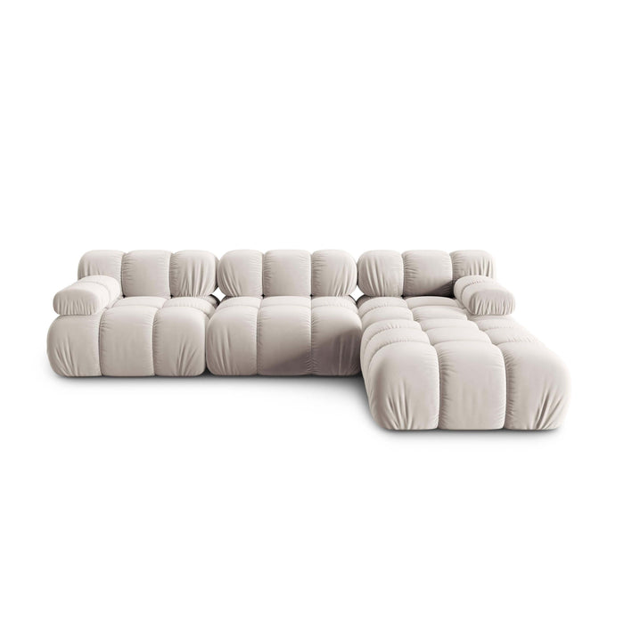 Milo Casa Tropea Modulaire Modulaire 3-zitsbank met Hocker - Lichtbeige