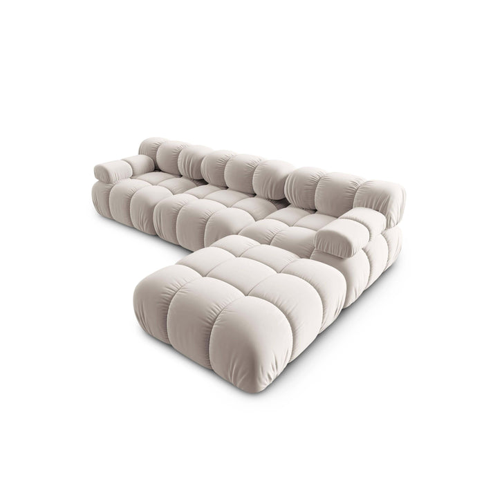 Milo Casa Tropea Modulaire Modulaire 3-zitsbank met Hocker - Lichtbeige