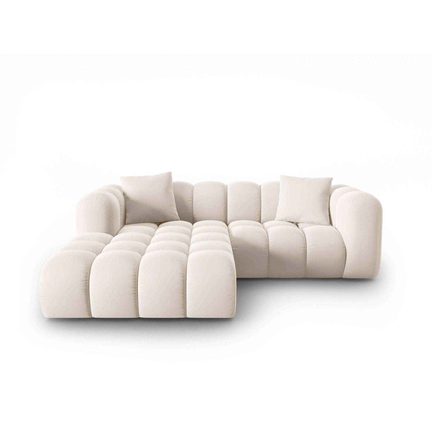 Windsor & Co Halley Hoekbank met Chaise Longue 3-zits - Links - Crème