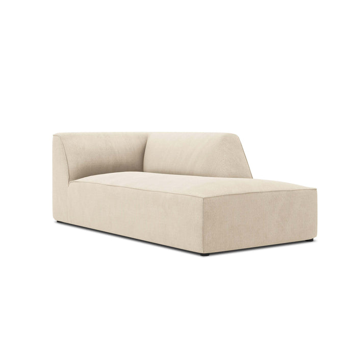 Windsor & Co Sao Chaise Longue Rechts - Ribstof - Lichtbeige