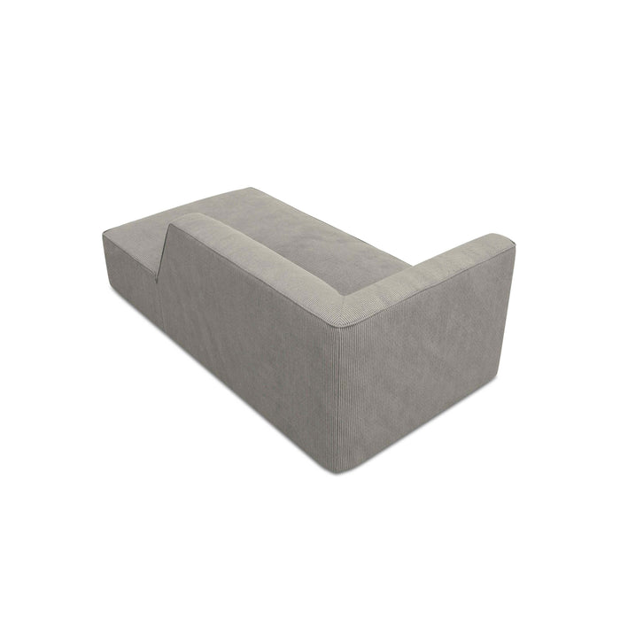 Windsor & Co Sao Chaise Longue Rechts - Ribstof - Lichtgrijs