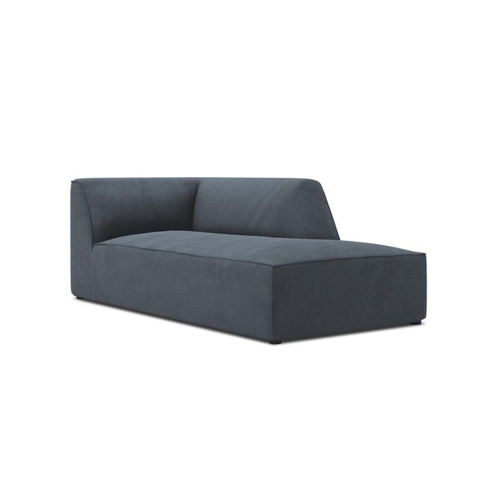 Windsor & Co Sao Chaise Longue Rechts - Ribstof - Blauw