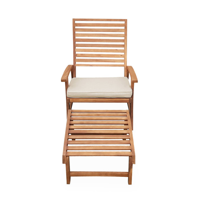 sweeek - Stoel met voetsteun, set van 2