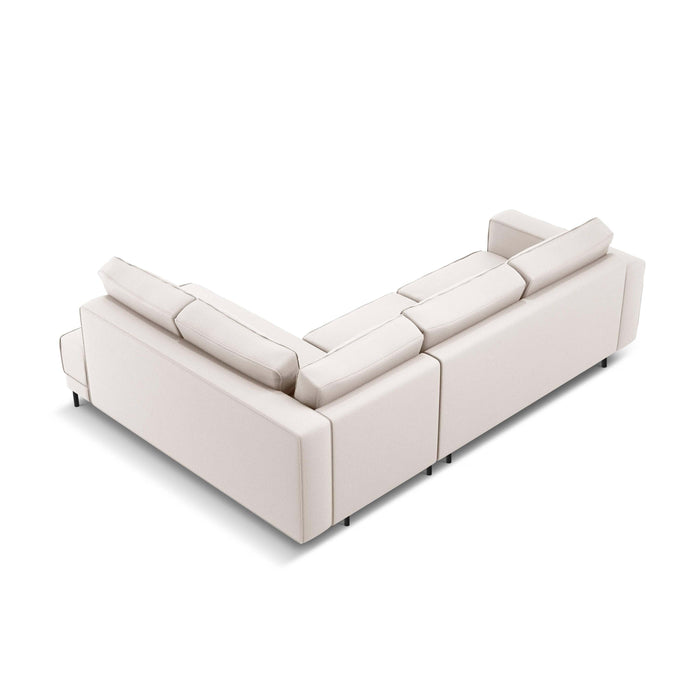 Micadoni Home Caro Hoekbank met Slaapfunctie Rechts - Lichtbeige