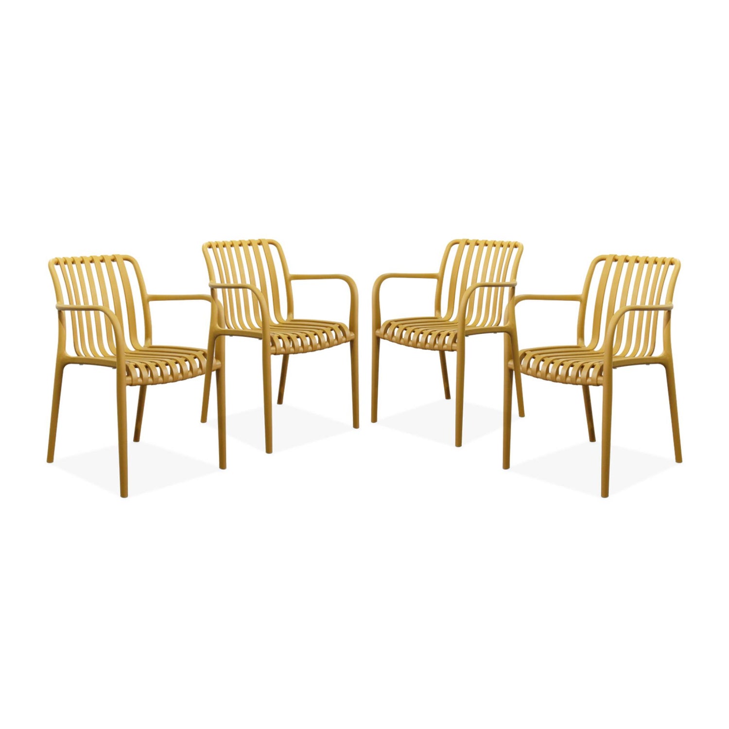 sweeek - Kunststof tuinstoel (set van 4)