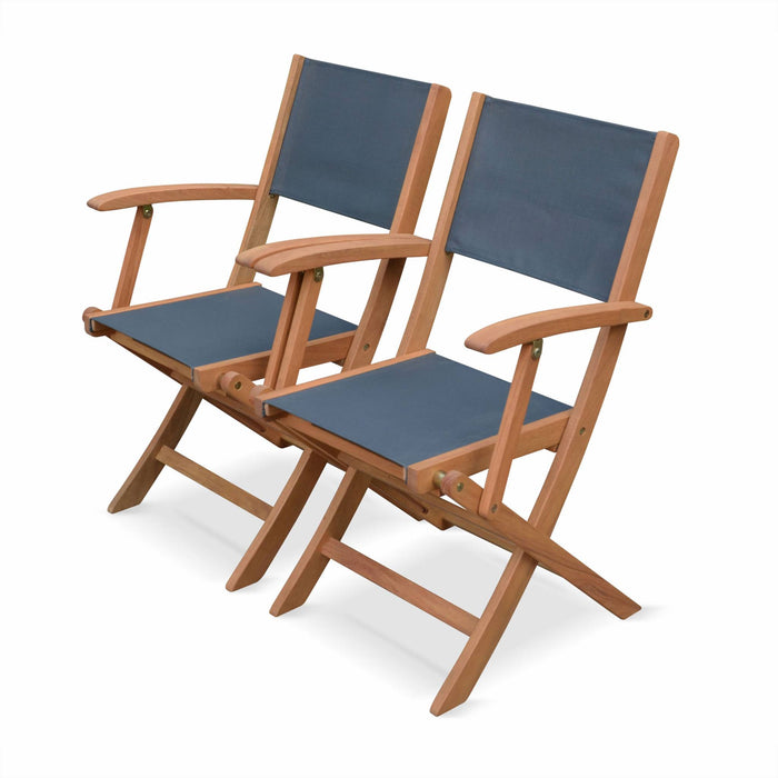 sweeek - Uitschuifbare houten tuintafel, 8 stoelen