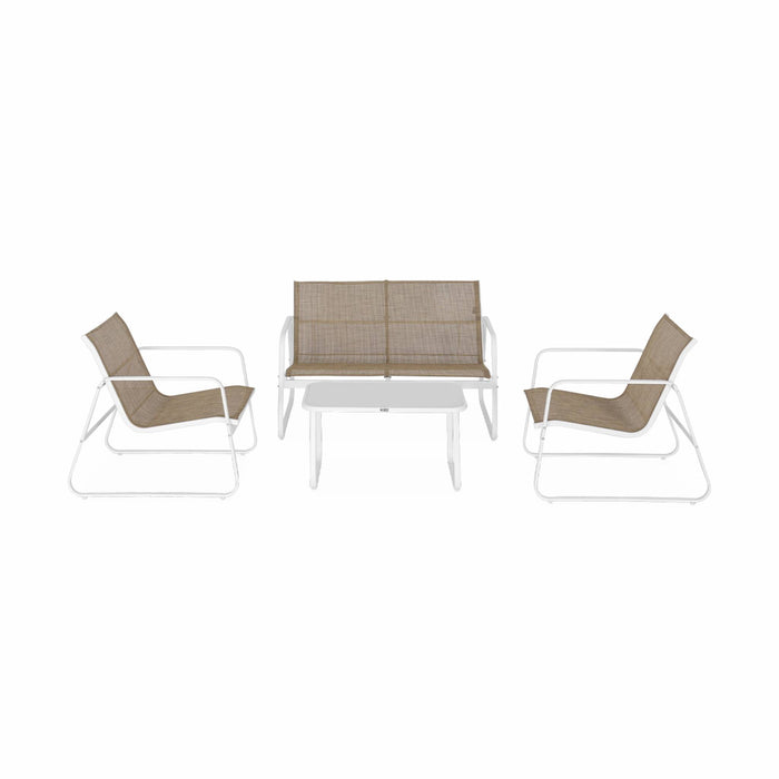 sweeek - 4-zits metalen tuinmeubelset