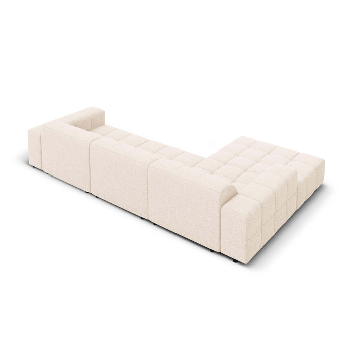 Cosmopolitan Design Chicago Hoekbank met Chaise Longue Links - Chenille - Crème