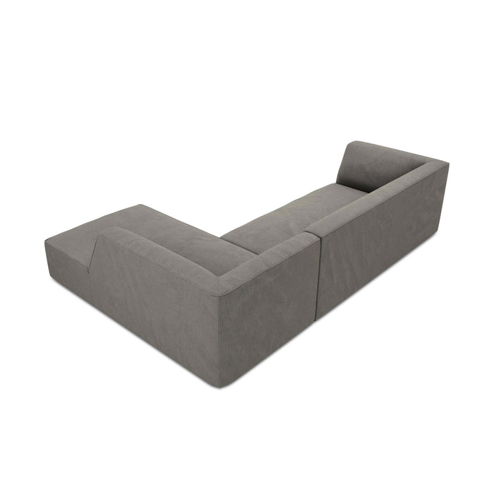 Windsor & Co Sao Hoekbank met Chaise Longue Rechts - 4-zits - Ribstof - Lichtgrijs