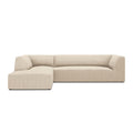 Windsor & Co Sao Hoekbank met Chaise Longue Links - 4-zits - Ribstof - Lichtbeige