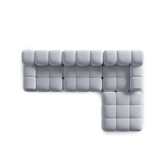 Milo Casa Tropea Modulaire Modulaire 3-zitsbank met Hocker - Lichtblauw